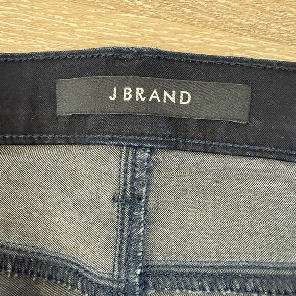 J Brand Jeans Womens Mid Rise Rail Dark Wash Slim Cigarette Denim Sz 31 - Picture 3 of 7